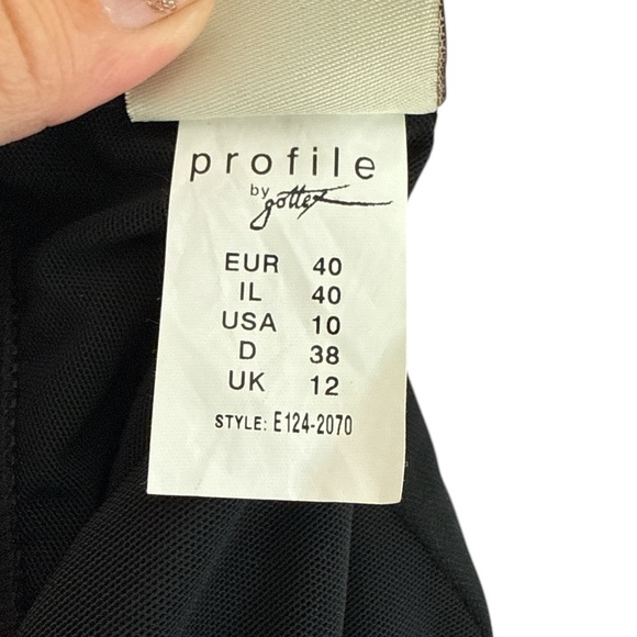 Profile by Gottex Black High-Neck Blouson Swimsuit Size 10 (Style E124-2070) - Picture 6 of 6